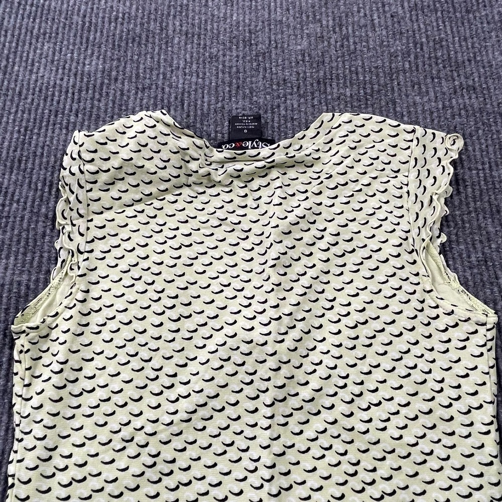 Style Co Tank Top Womens Small S Green All Over Print Lined Nylon Sleeveless‎ - Picture 9 of 11